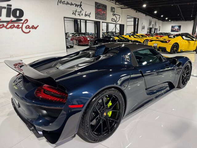 2015 Porsche 918 Spyder chassis #714/918 for the world, Dark Blue Metallic paint, Acid Green calipers AND MORE!! Fort Lauderdale FL