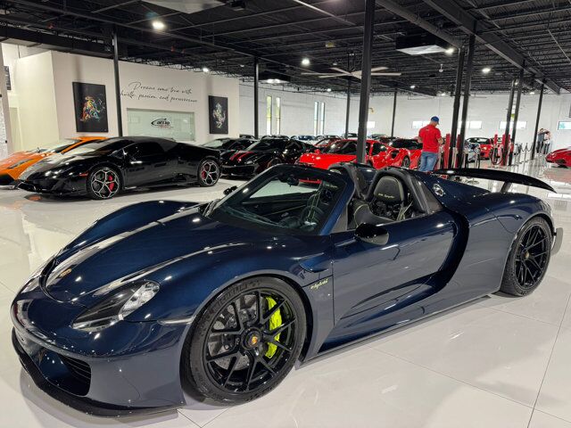 2015 Porsche 918 Spyder chassis #714/918 for the world, Dark Blue Metallic paint, Acid Green calipers AND MORE!! Fort Lauderdale FL