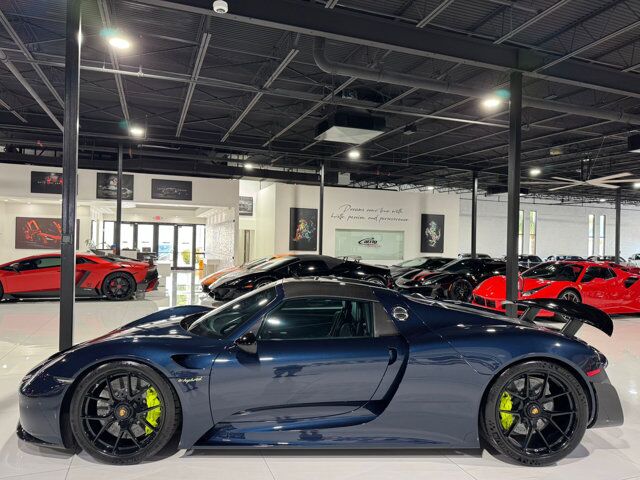 2015 Porsche 918 Spyder chassis #714/918 for the world, Dark Blue Metallic paint, Acid Green calipers AND MORE!! Fort Lauderdale FL