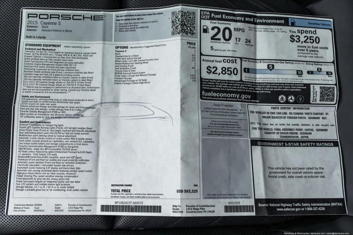 2015 Porsche Cayenne S Boston MA