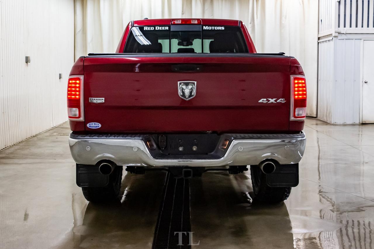 2015 Ram 1500 4x4 Crew Cab Laramie Leather Roof Nav Lift Red Deer AB