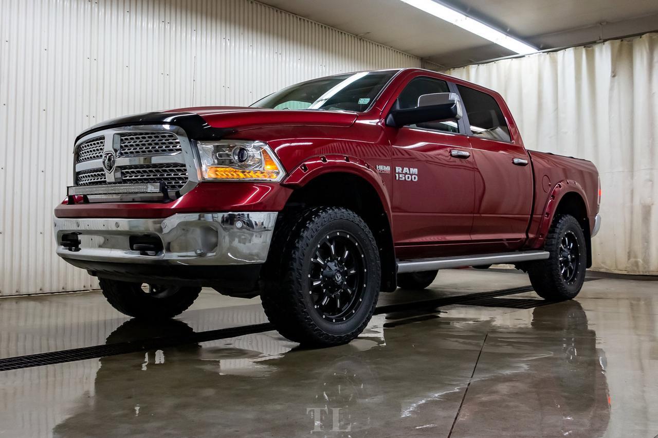 2015 Ram 1500 4x4 Crew Cab Laramie Leather Roof Nav Lift Red Deer AB