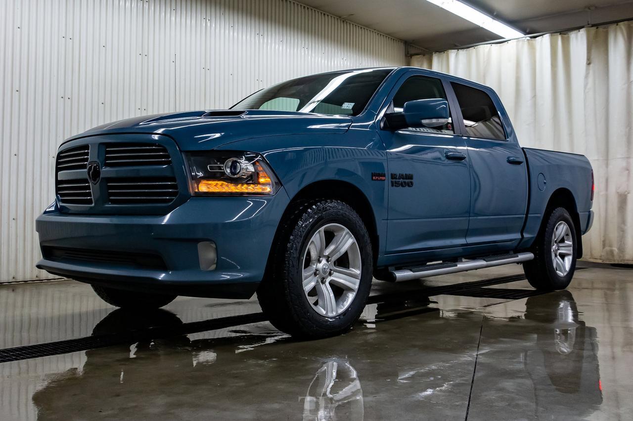 2015 Ram 1500 4x4 Crew Cab Sport Leather Roof Nav BCam Red Deer AB