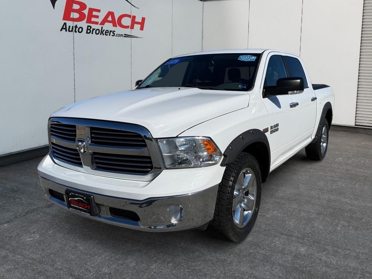 2015 Ram 1500 Big Horn, REAR SLIDING WINDOW, POWER FOLDING MIRRORS, BACKUP CAMERA, REMOTE KEYLESS ENTRY, BLUETOOTH, TOW PACKAGE, HEATED SEATS, HEATED STEERING WHEEL, TONNEAU COVER, LOW MILES!