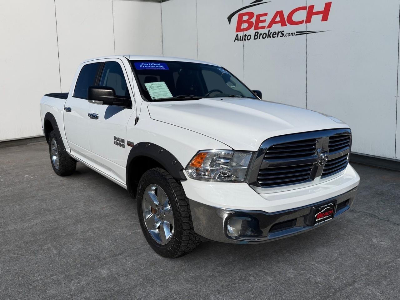 2015 Ram 1500 Big Horn, REAR SLIDING WINDOW, POWER FOLDING MIRRORS, BACKUP CAMERA, REMOTE KEYLESS ENTRY, BLUETOOTH, TOW PACKAGE, HEATED SEATS, HEATED STEERING WHEEL, TONNEAU COVER, LOW MILES!