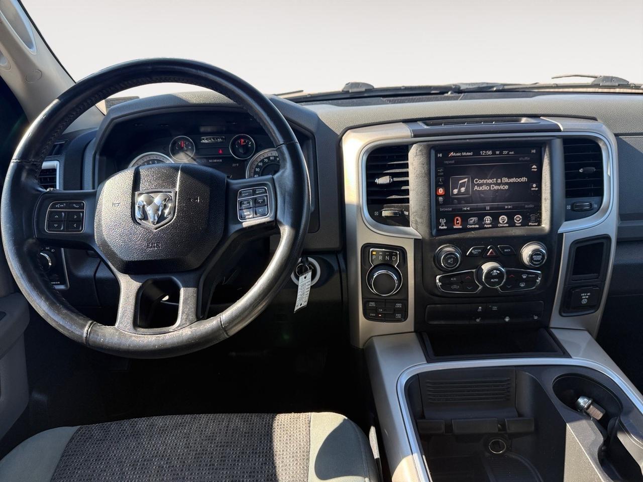 2015 Ram 1500 Big Horn, REAR SLIDING WINDOW, POWER FOLDING MIRRORS, BACKUP CAMERA, REMOTE KEYLESS ENTRY, BLUETOOTH, TOW PACKAGE, HEATED SEATS, HEATED STEERING WHEEL, TONNEAU COVER, LOW MILES!