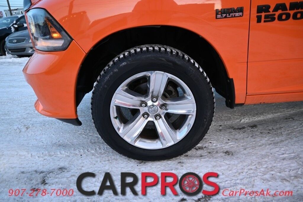 2015 Ram 1500 Sport - Crew Cab - 5.7L HEMI V8 - Front Heated Cloth Seats - Heated Steering Wheel - Remote Start - Bluetooth - Backup Camera - Bedliner - Automatic Climate Control - Tow Package Anchorage AK