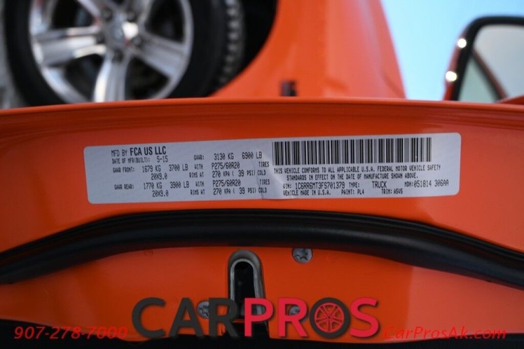 2015 Ram 1500 Sport - Crew Cab - 5.7L HEMI V8 - Front Heated Cloth Seats - Heated Steering Wheel - Remote Start - Bluetooth - Backup Camera - Bedliner - Automatic Climate Control - Tow Package Anchorage AK