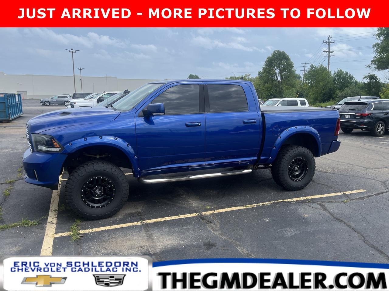 2015 Ram 1500 Sport Crew Cab 4WD HEMI ConvGroup w/Sunroof Nav 20s LeatherSeats Spray-InBedliner