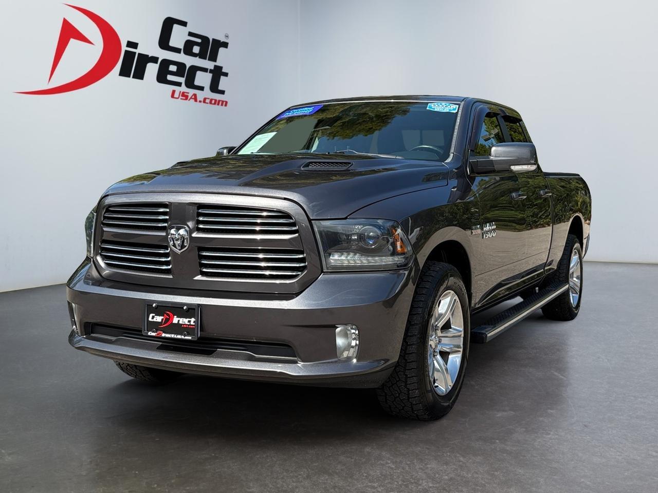2015 Ram 1500 Sport, HARD TONNEAR COVER, RUNNING BOARDS, BACKUP CAMERA, TOW PACKAGE, REMOTE/KEYLESS START, HEATED STEERING WHEEL & SEATS, ALPINE SOUNDS SYSTEM, ONLY 75K MILES, CLEAN CARFAX, GET THE KEYS TO THIS RAM TODAY!
