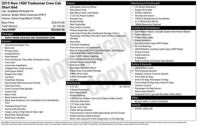 2015 Ram 1500 Tradesman Raleigh NC