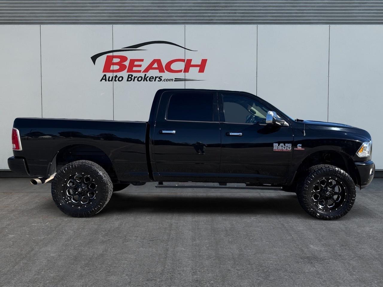 2015 Ram 2500 Longhorn Limited, HEATED AND VENTILATED SEATS, 2ND ROW HEATED, HEATED STEERING WHEEL, TOW HOOKS, SUNROOF, POWER RUNNING BOARDS, UNIVERSAL GARAGE DOOR OPENER, POWER FOLDING MIRRORS, LOW MILES!