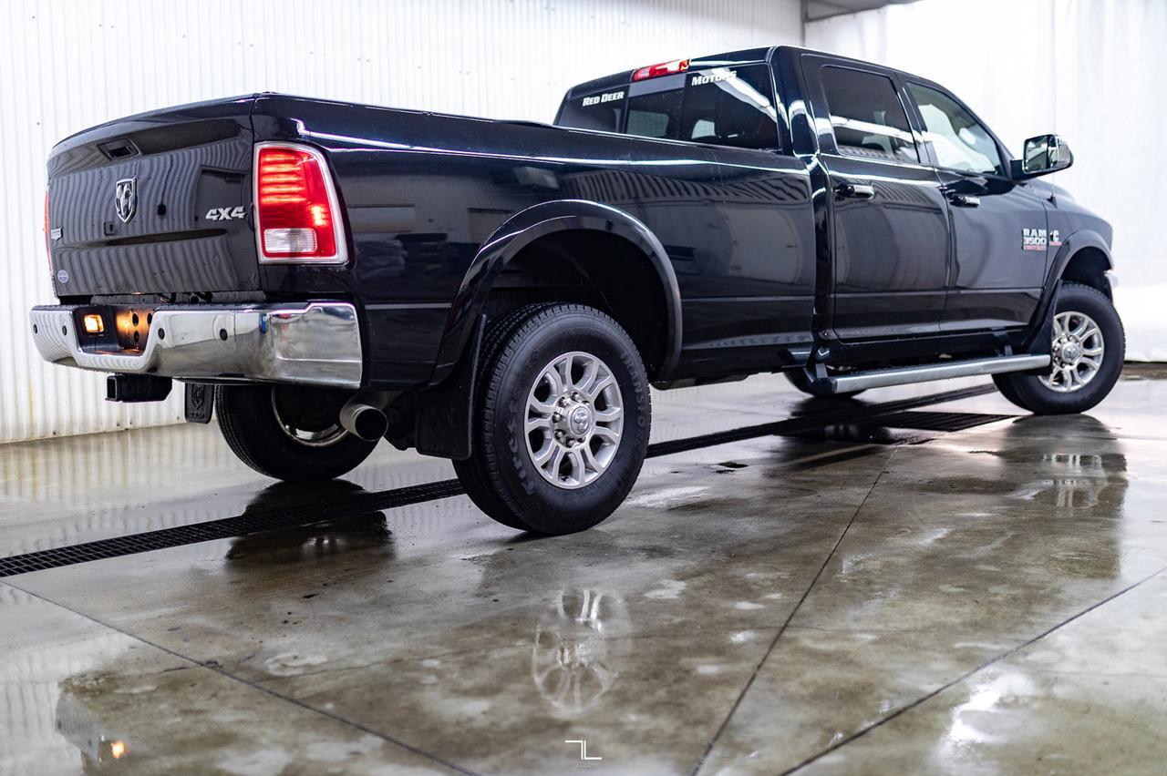 2015 Ram 3500 4x4 Crew Cab Laramie Longbox Diesel Leather Roof Nav Red Deer AB