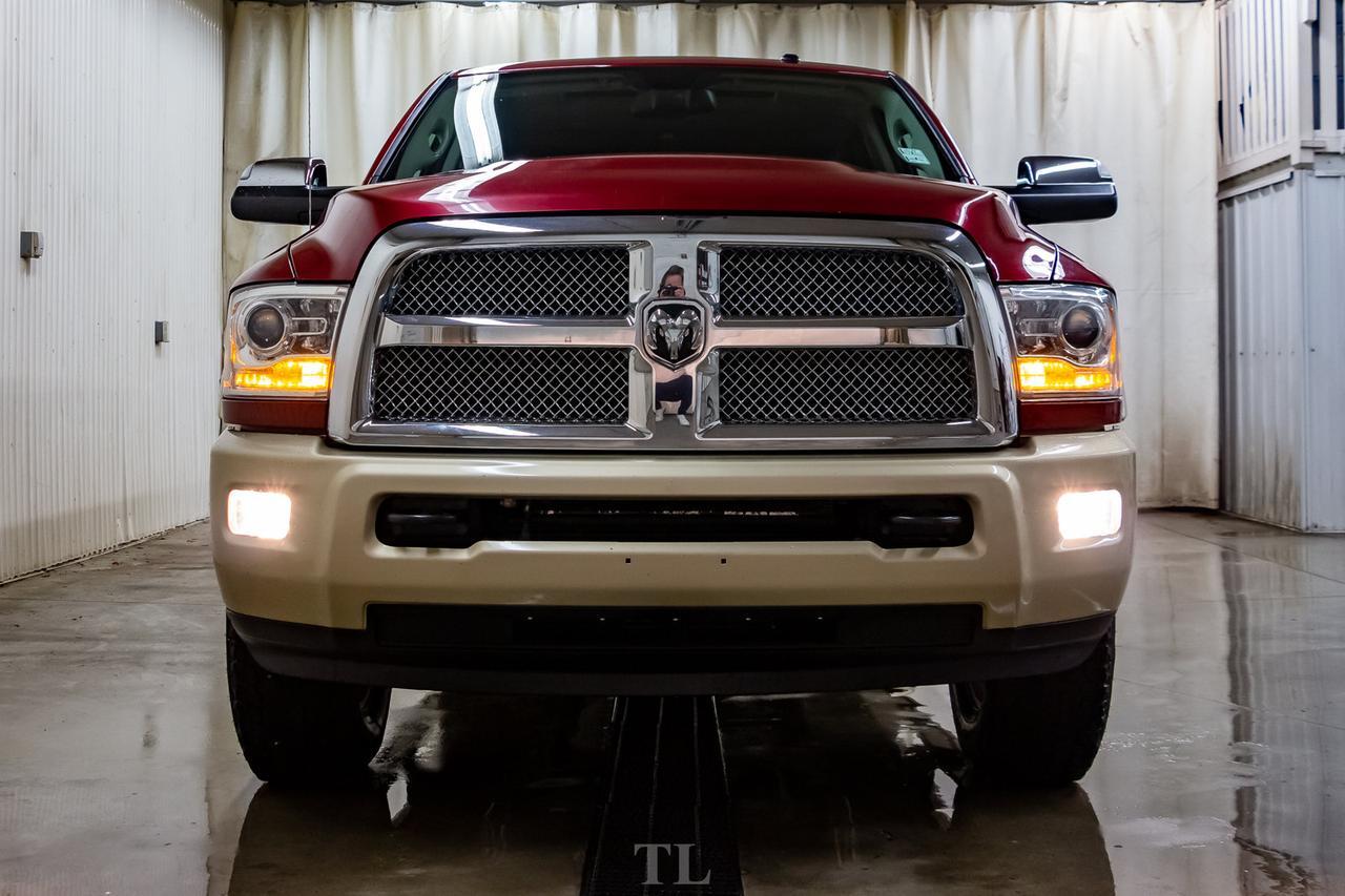2015 Ram 3500 4x4 Crew Cab Longhorn Diesel Leather Roof Nav Red Deer AB
