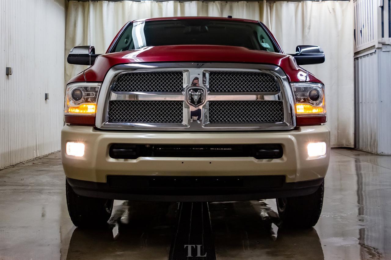 2015 Ram 3500 4x4 Crew Cab Longhorn Diesel Leather Roof Nav Red Deer AB