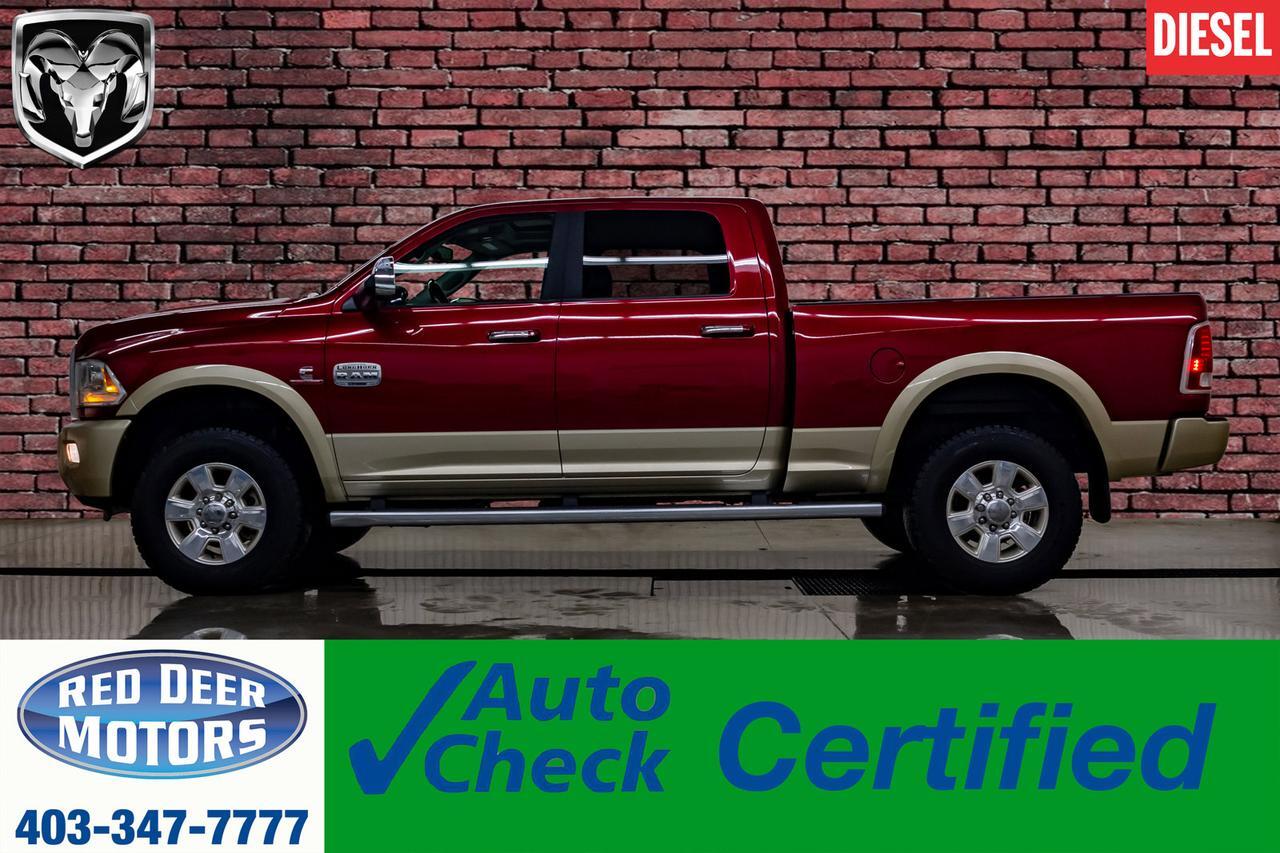 2015 Ram 3500 4x4 Crew Cab Longhorn Diesel Leather Roof Nav Red Deer AB