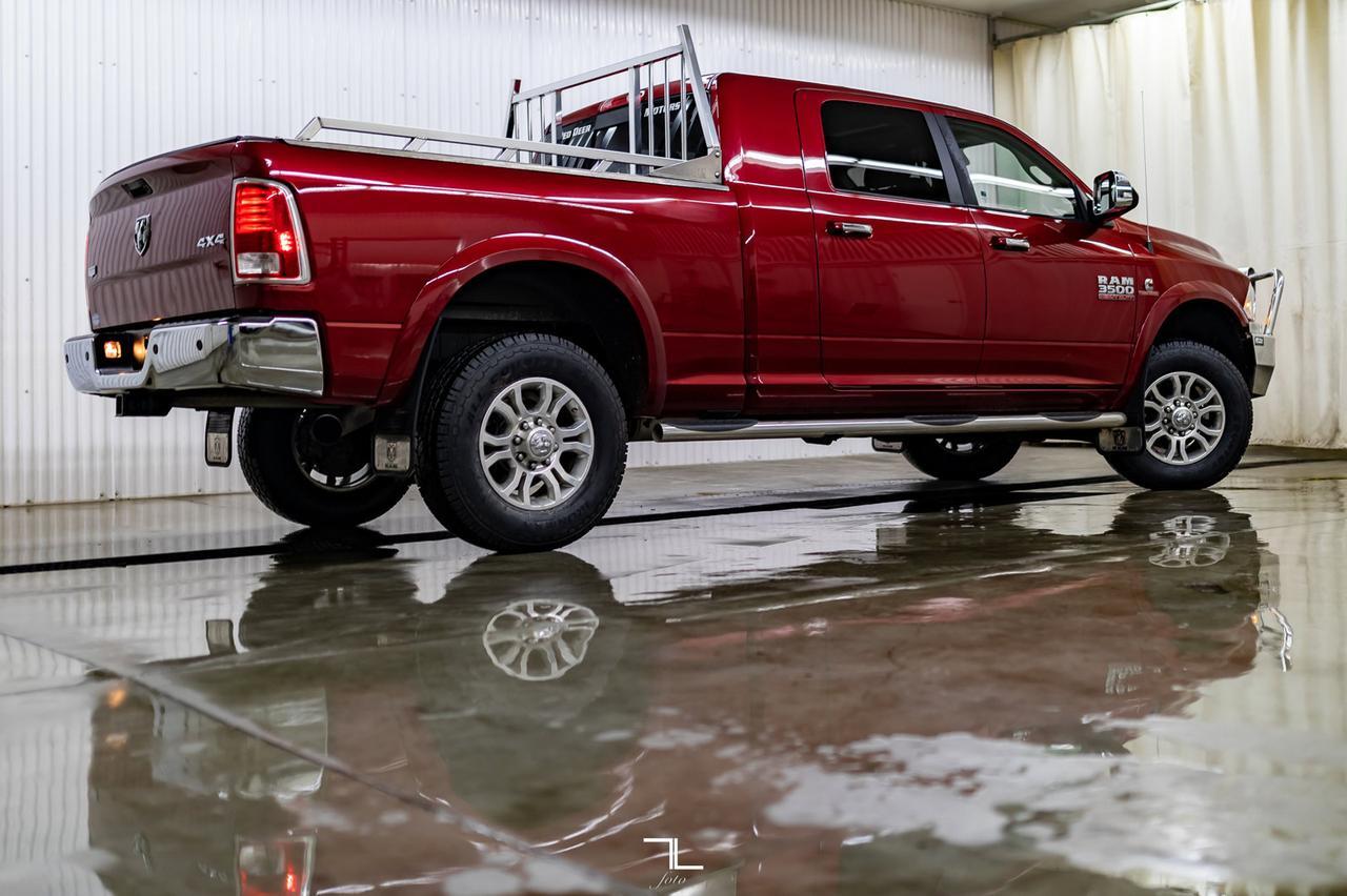 2015 Ram 3500 4x4 Mega Cab Laramie Diesel Leather Roof Nav BCam Red Deer AB