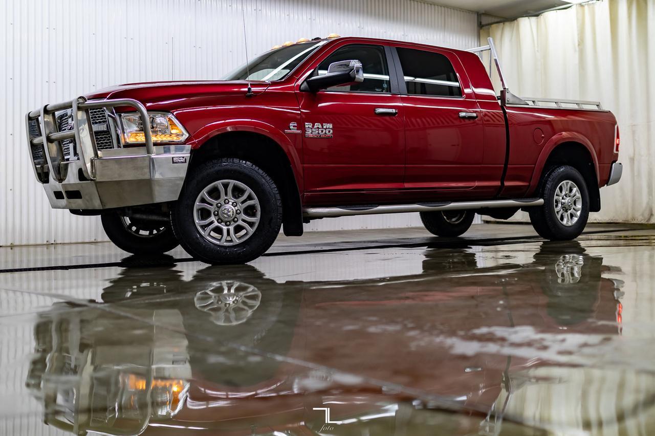 2015 Ram 3500 4x4 Mega Cab Laramie Diesel Leather Roof Nav BCam Red Deer AB