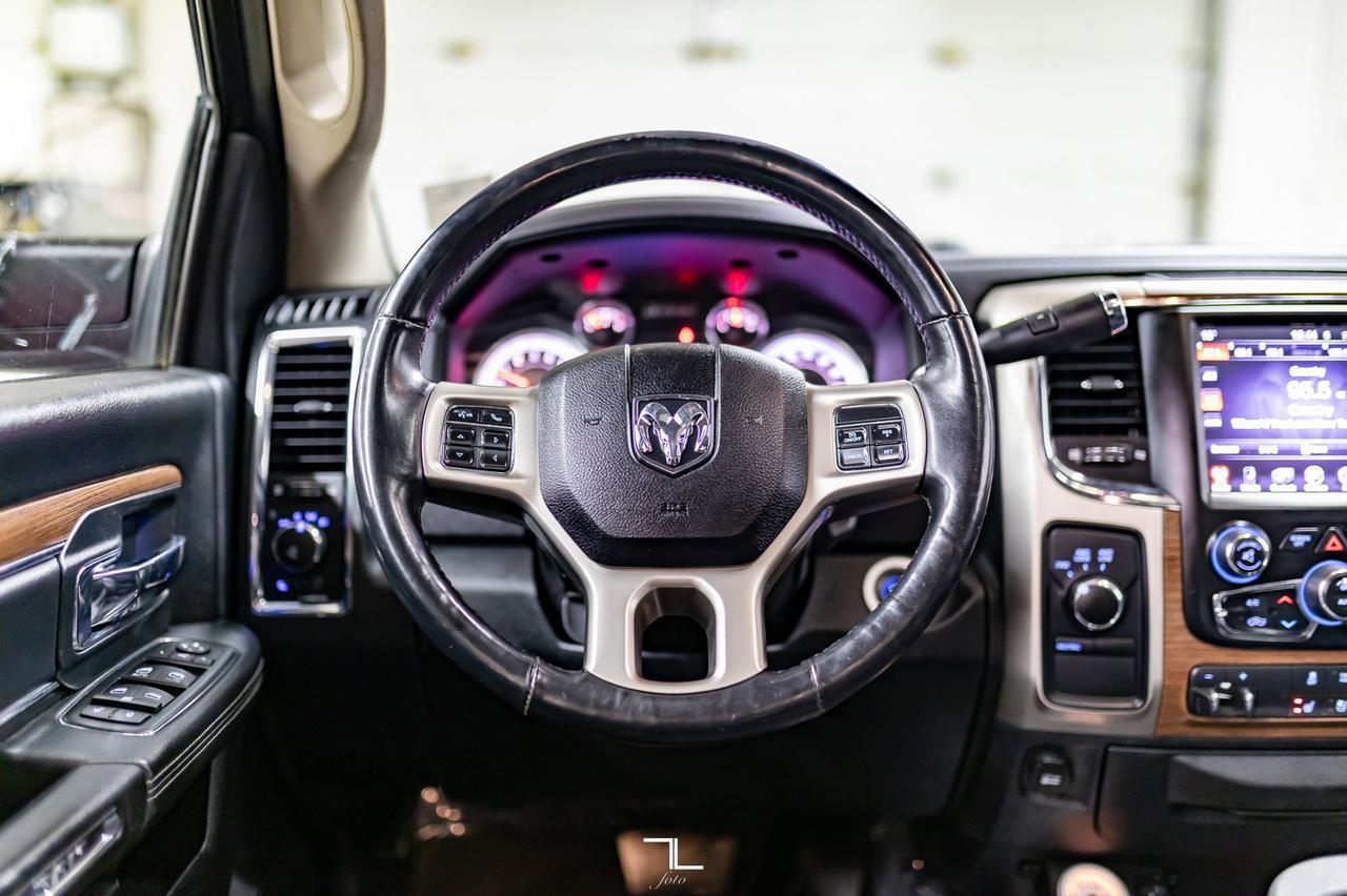 2015 Ram 3500 4x4 Mega Cab Laramie Diesel Leather Roof Nav BCam Red Deer AB