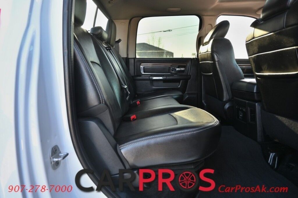 2015 Ram 3500 Laramie - 4X4 - 6.4L V8 - Crew Cab - Front Heated & Cooled Leather Seats - Heated Steering Wheel - 2nd Row Heated Seats - Remote Start - Navigation - Sunroof - Bluetooth - Backup Camera - Ram Storage Box - Bedliner - Tow Pkg Anchorage AK