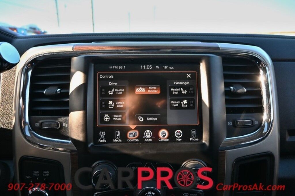 2015 Ram 3500 Laramie - 4X4 - 6.4L V8 - Crew Cab - Front Heated & Cooled Leather Seats - Heated Steering Wheel - 2nd Row Heated Seats - Remote Start - Navigation - Sunroof - Bluetooth - Backup Camera - Ram Storage Box - Bedliner - Tow Pkg Anchorage AK