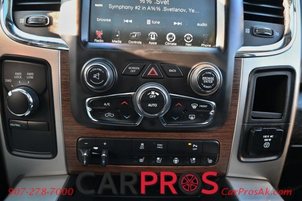 2015 Ram 3500 Laramie - 4X4 - 6.4L V8 - Crew Cab - Front Heated & Cooled Leather Seats - Heated Steering Wheel - 2nd Row Heated Seats - Remote Start - Navigation - Sunroof - Bluetooth - Backup Camera - Ram Storage Box - Bedliner - Tow Pkg Anchorage AK