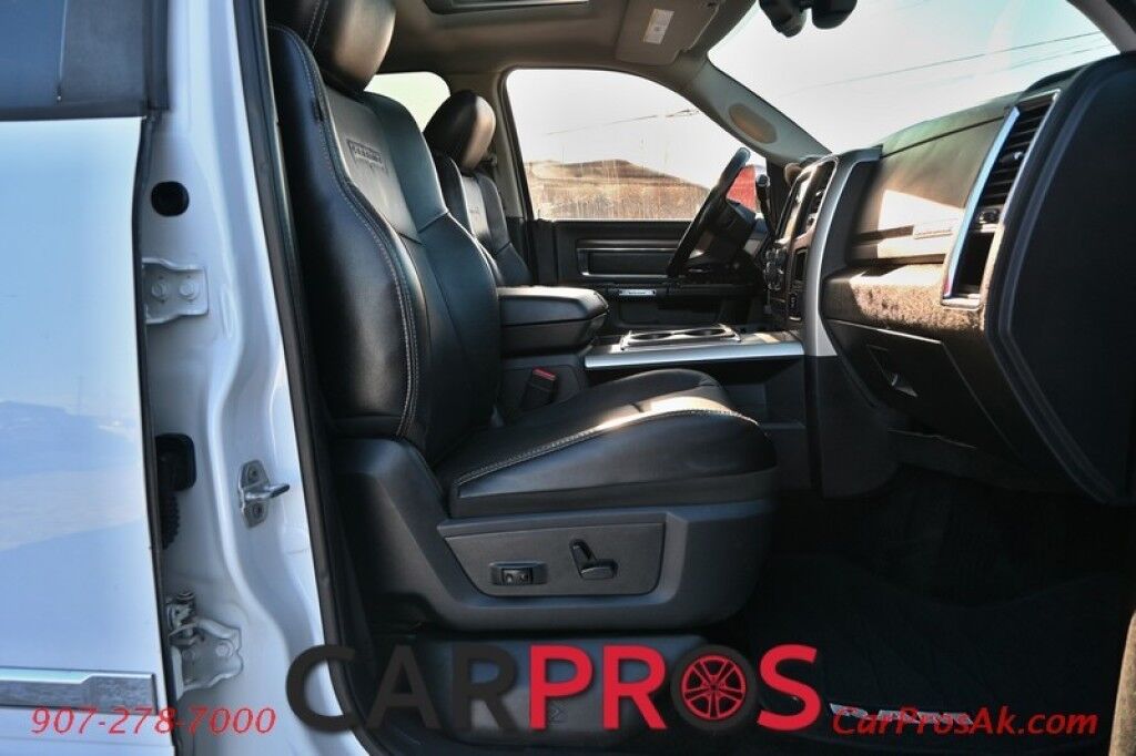 2015 Ram 3500 Laramie - 6.4L V8 - 4X4 - Power Leather Heated Seats - Heated Steering Wheel - 2nd Row Heated Seats - Remote Start - Bluetooth - NAV - Backup Camera - Sunroof - Ram Storage Box - Bedliner - Brake Controller - Tow Pkg Anchorage AK