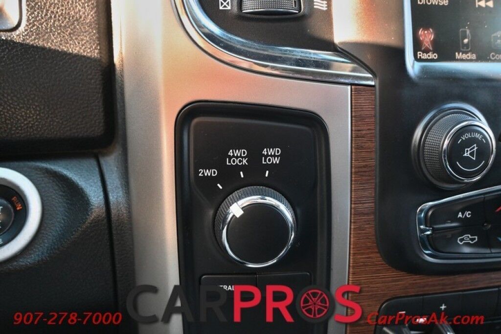 2015 Ram 3500 Laramie - 6.4L V8 - 4X4 - Power Leather Heated Seats - Heated Steering Wheel - 2nd Row Heated Seats - Remote Start - Bluetooth - NAV - Backup Camera - Sunroof - Ram Storage Box - Bedliner - Brake Controller - Tow Pkg Anchorage AK