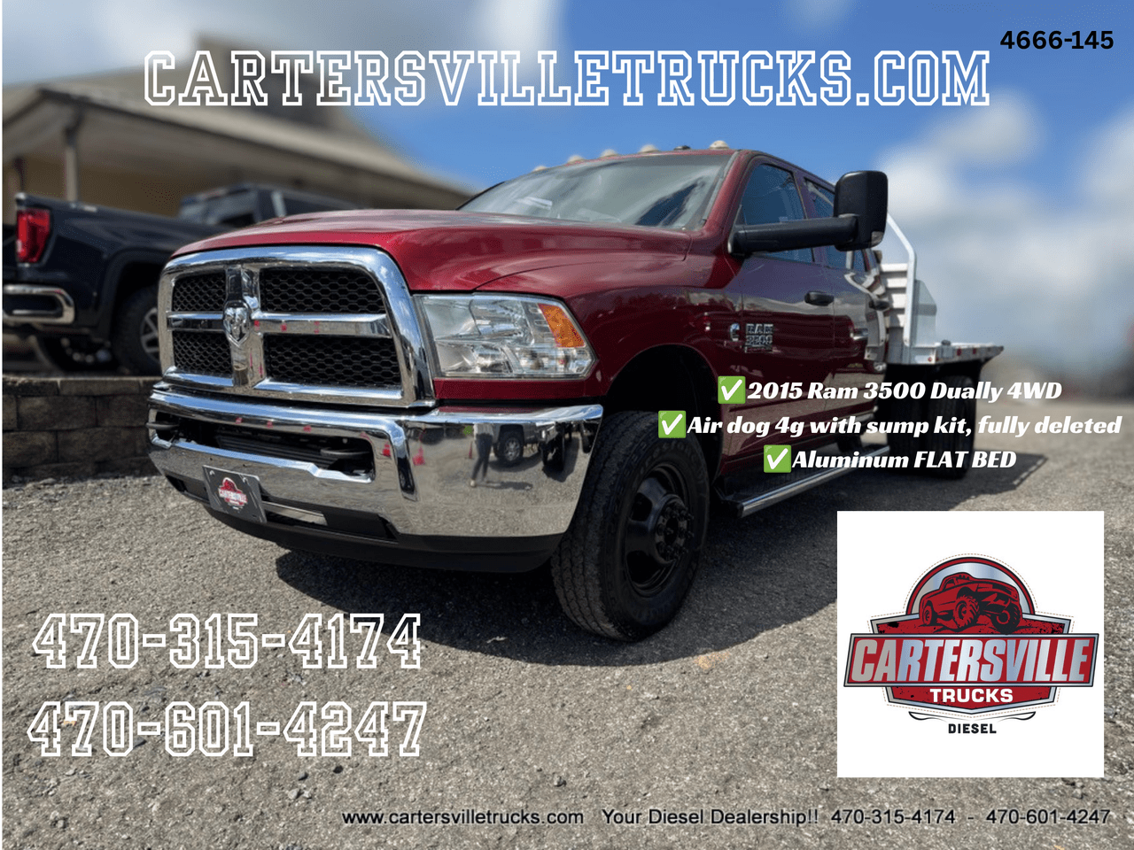 2015 Ram 3500 Tradesman 4X4 - FLATBED - DUALLY