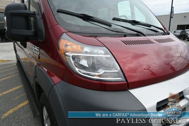 2015 Ram ProMaster Cargo Van 2500 High Roof / 3.0 L Eco-Diesel / Power Mirror's, Windows & Locks / Navigation / Bluetooth / Backup Camera / Cruise Control / Keyless Entry / Second Row / Seats 6 / Block Heater / Trans Heater / Tow Pkg / 1-Owner Anchorage AK