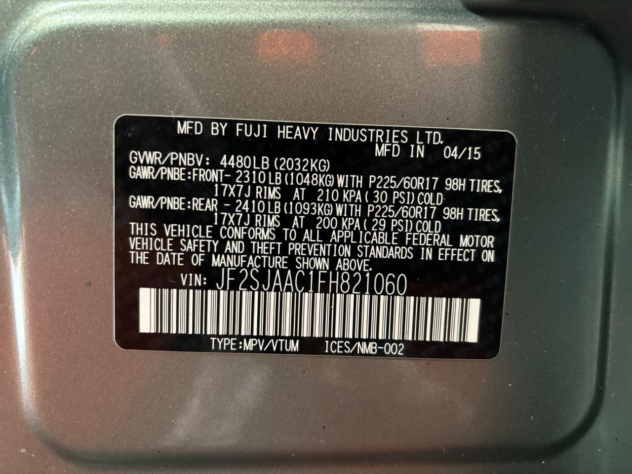 2015 Subaru Forester 2.5i Franklin OH