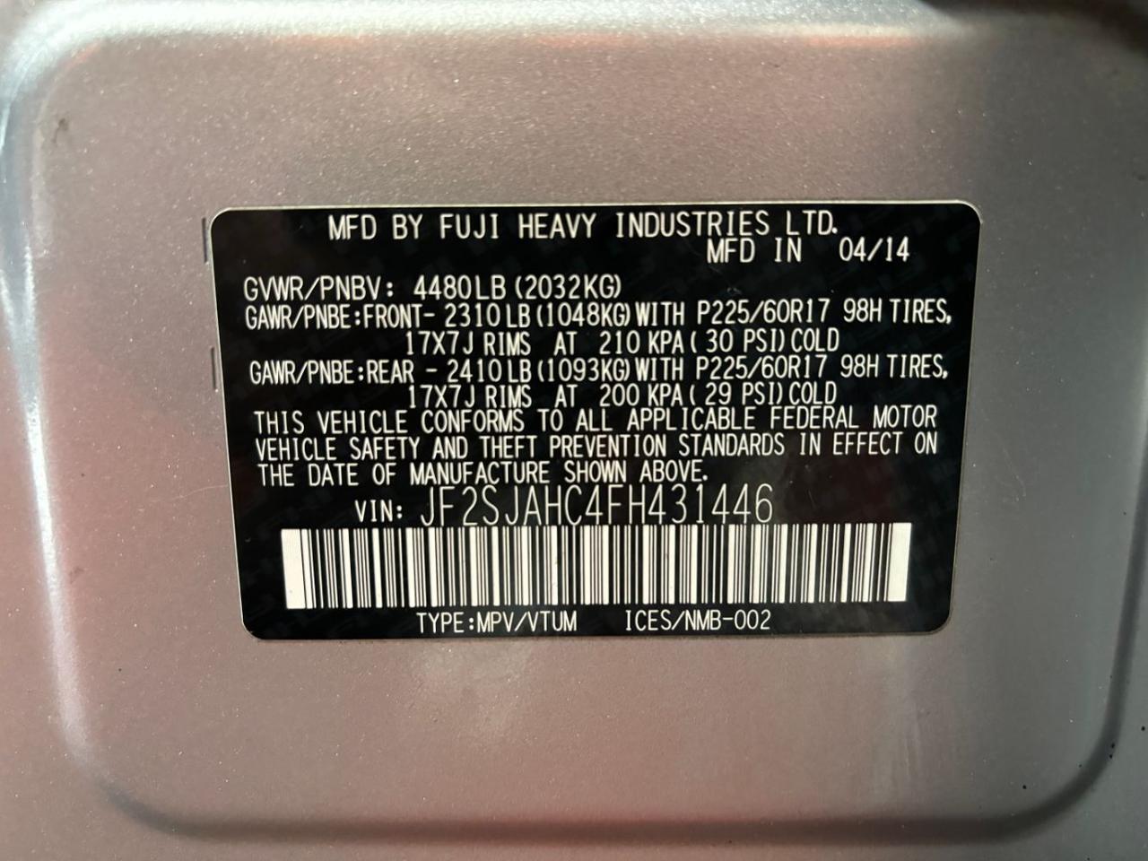 2015 Subaru Forester 2.5i Limited Franklin OH