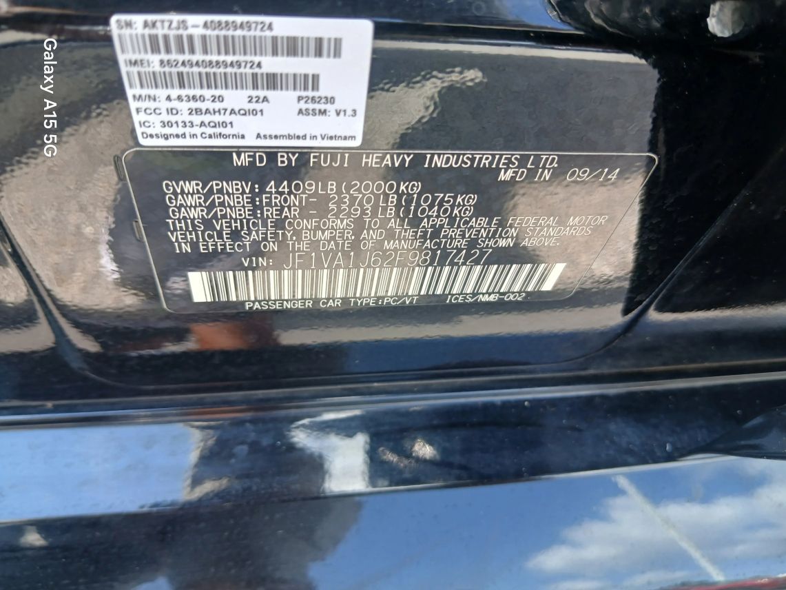 2015 Subaru WRX Limited Sedan 4D Maitland FL