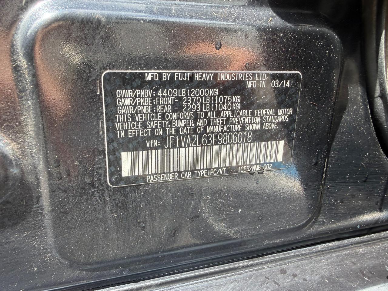 2015 Subaru WRX STI 4dr Sdn Jacksonville FL