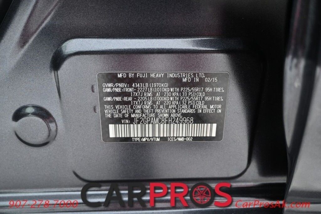 2015 Subaru XV Crosstrek Limited - All Wheel Drive - Front Leather Heated Seats - Bluetooth - Backup Camera - Fog Lights - Keyless Entry - Power Windows & Door Locks Anchorage AK