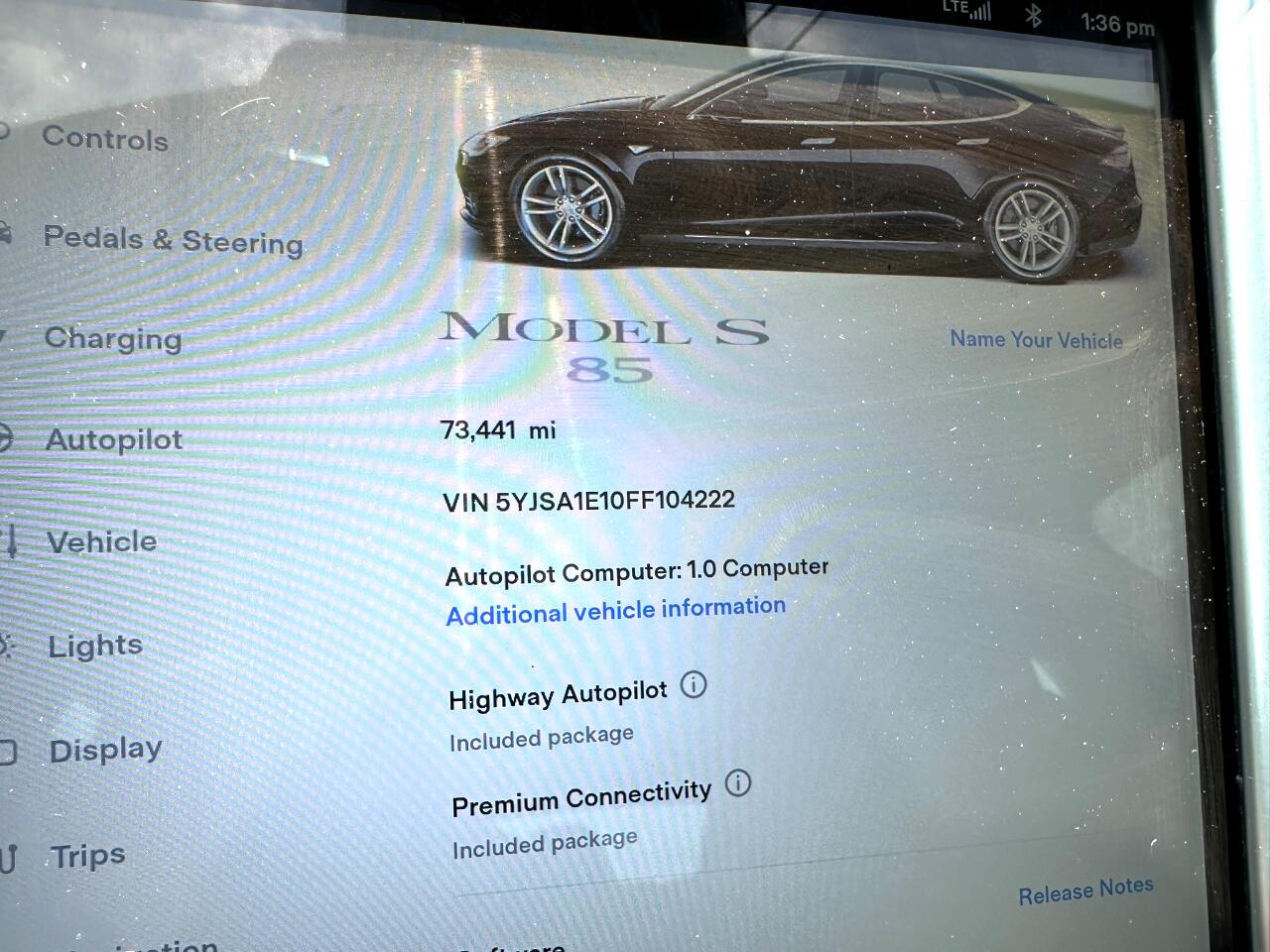 2015 Tesla Model S 4dr Sdn RWD 85 kWh Battery Jacksonville FL