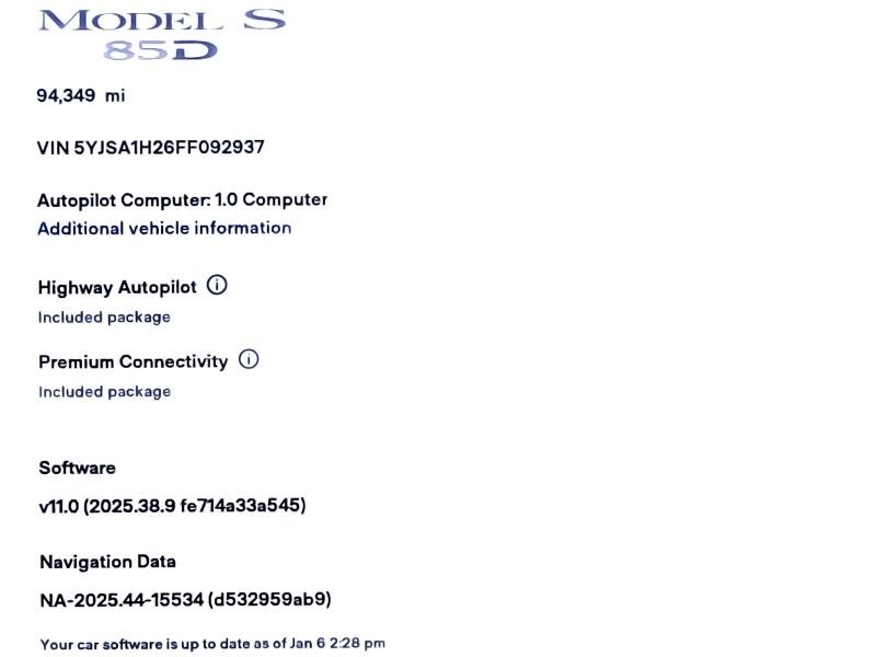 2015 Tesla Model S 85D AWD Arlington VA