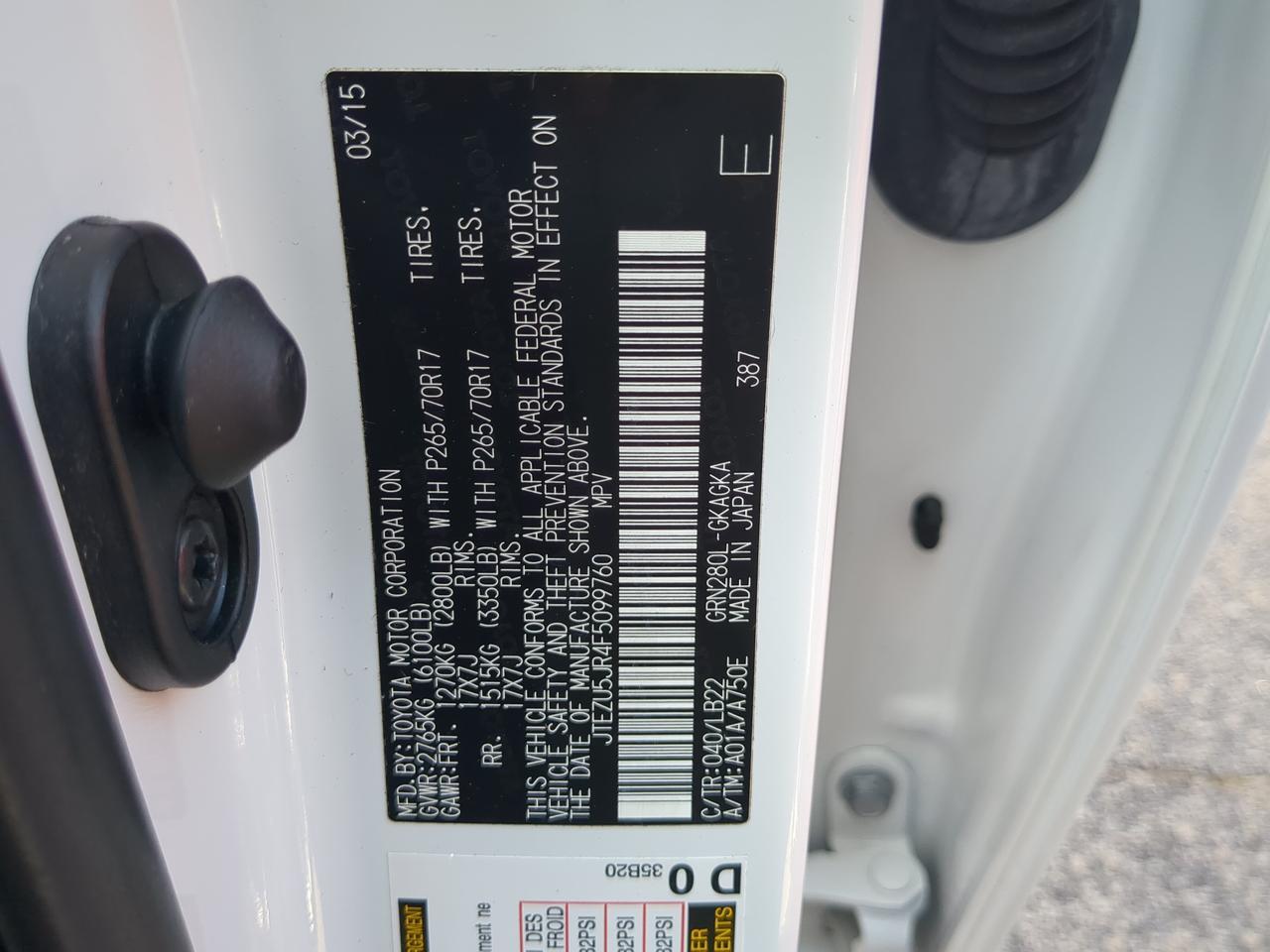 2015 Toyota 4Runner SR5 Premium Winder GA