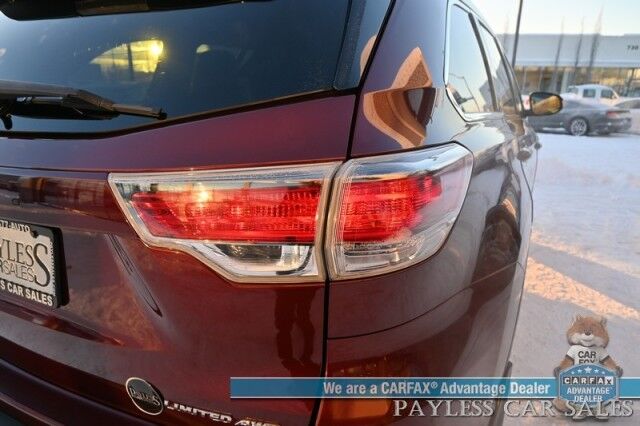 2015 Toyota Highlander Limited Platinum / AWD / Heated & Cooled Leather Seats / Heated Steering Wheel / JBL Speakers / NAV / Panoramic Sunroof / Adaptive Cruise / Lane Departure & Blind Spot / Rear Captain Chairs / 3rd Row / Tow Pkg Anchorage AK