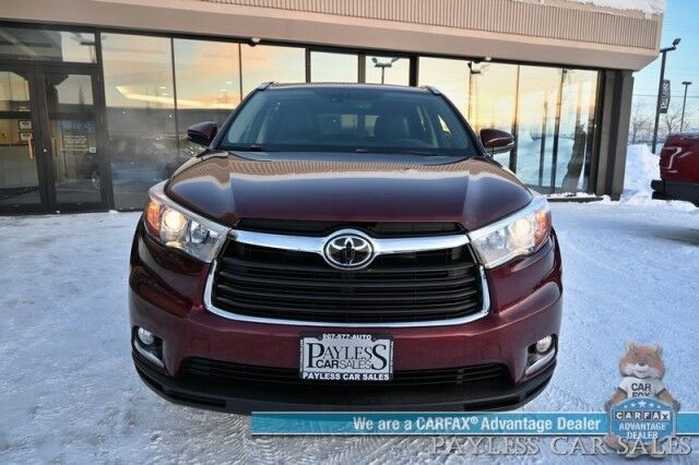 2015 Toyota Highlander Limited Platinum / AWD / Heated & Cooled Leather Seats / Heated Steering Wheel / JBL Speakers / NAV / Panoramic Sunroof / Adaptive Cruise / Lane Departure & Blind Spot / Rear Captain Chairs / 3rd Row / Tow Pkg