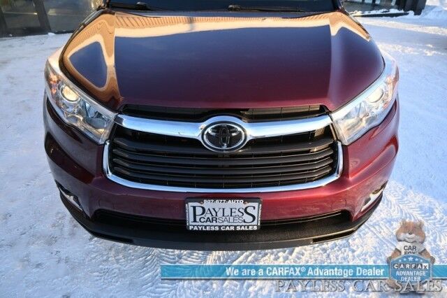 2015 Toyota Highlander Limited Platinum / AWD / Heated & Cooled Leather Seats / Heated Steering Wheel / JBL Speakers / Navigation / Sunroof / Adaptive Cruise / Lane Departure & Blind Spot / Rear Captain Chairs / 3rd Row / Seats 7 / Tow Pkg Anchorage AK