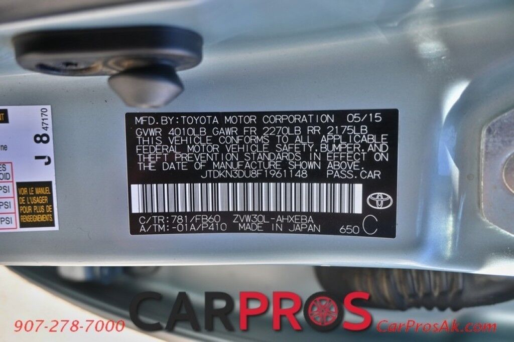 2015 Toyota Prius Two - Auto Start - Bluetooth - Back up Camera - Cruise Control - Power Windows and Locks - Engine Block Heater - Low Miles - 48 MPG Anchorage AK