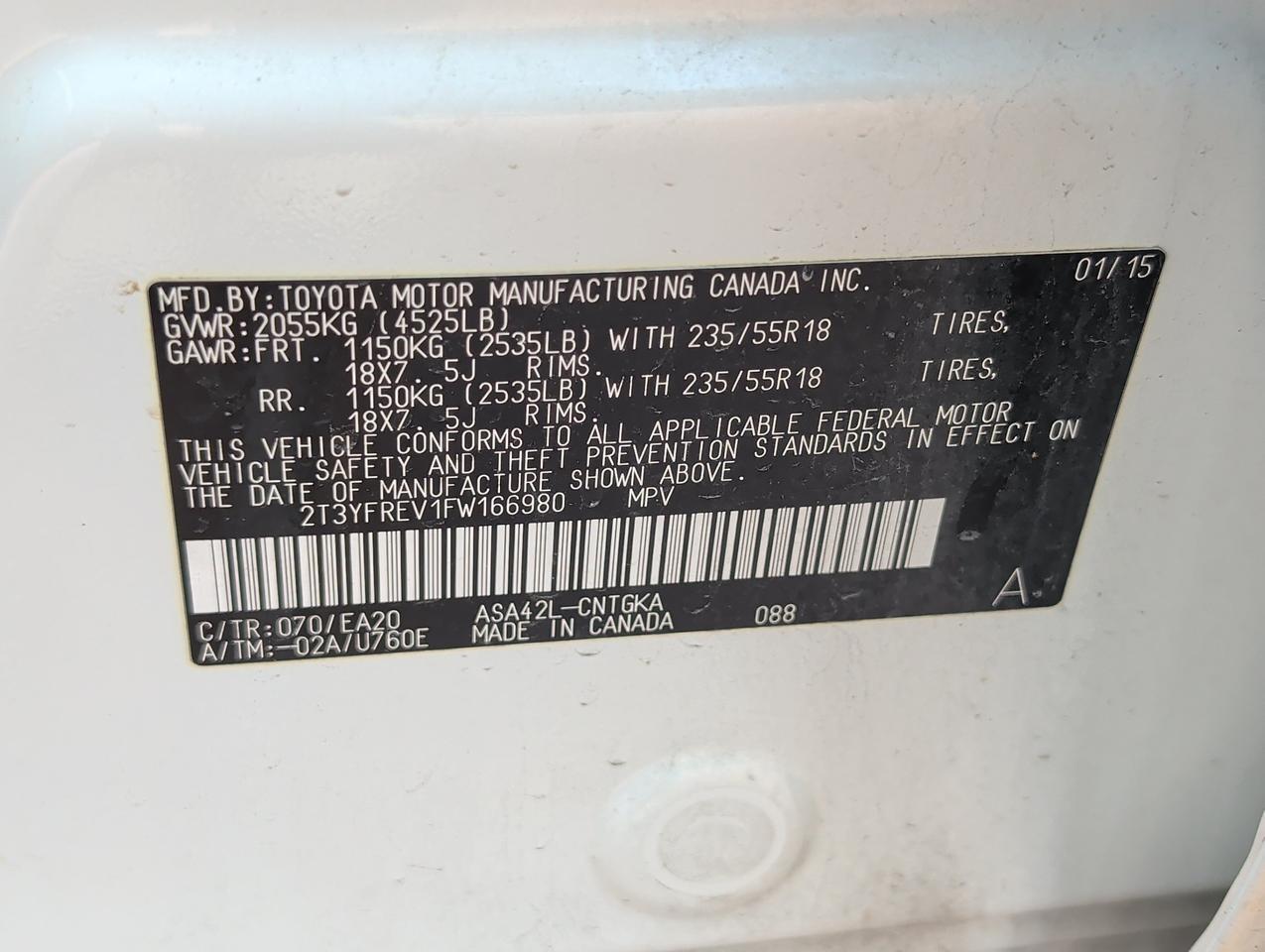 2015 Toyota RAV4 Limited San Juan TX