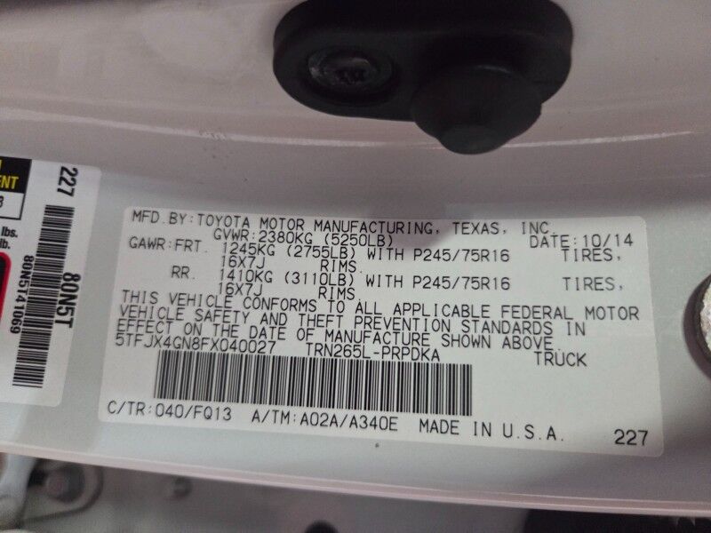 2015 Toyota Tacoma PreRunner 2.7L I-4 Keyless Remote Touch Screen Camera FREE WARRANTY Arlington TX