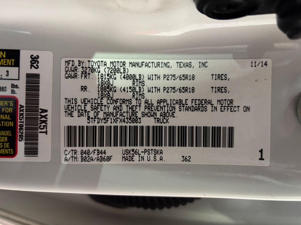 2015 Toyota Tundra SR5 5.7L V8 Franklin OH