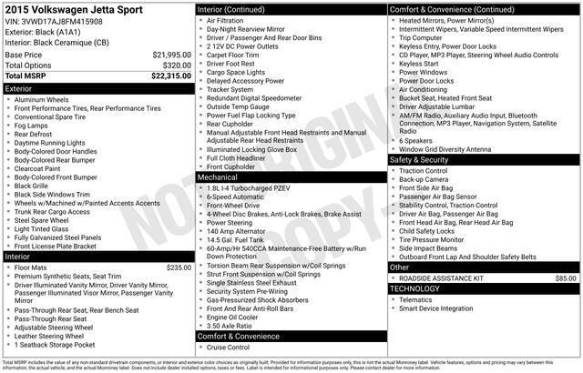 2015 Volkswagen Jetta 1.8T Sport Raleigh NC
