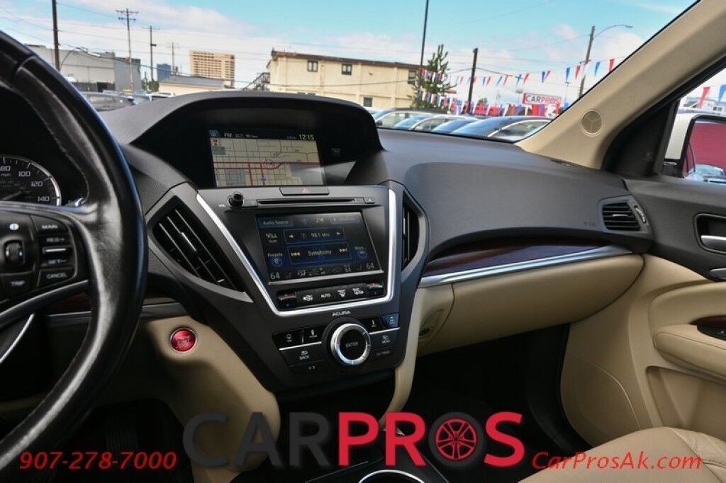2016 Acura MDX Technology Pkg - AWD - Power & Heated Leather Seats - Sunroof - Adaptive Cruise Control - Lane Departure & Blind Spot Alert - Back Up Camera - 3rd Row - Seats 7 - Power Liftgate - Keyless Entry & Start - Aluminum Wheels Anchorage AK