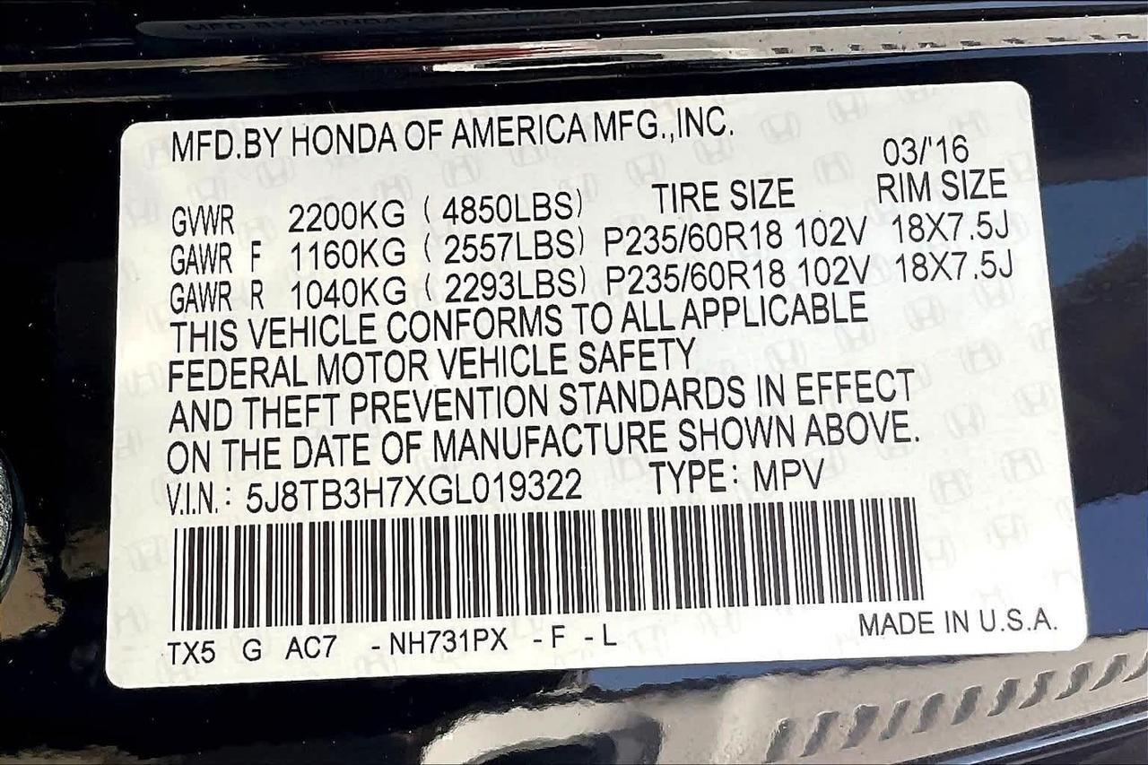 2016 Acura RDX Advance Pkg Roseville CA