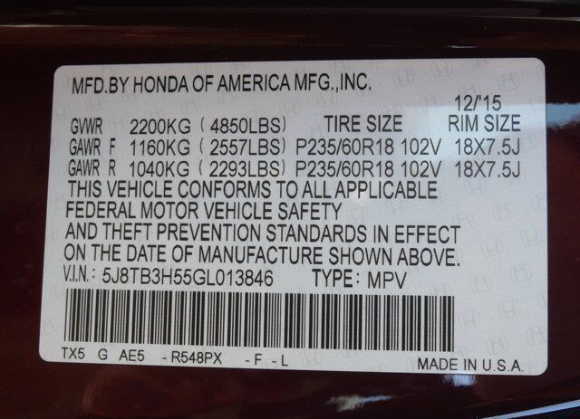 2016 Acura RDX Tech Pkg San Juan TX