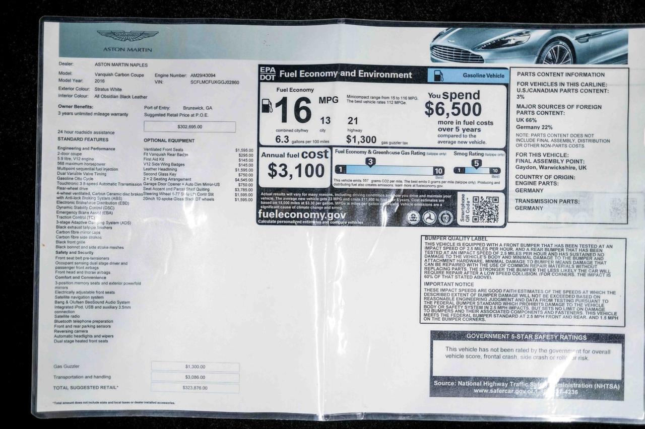 2016 Aston Martin Vanquish
